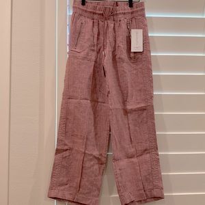 Wide leg linen trousers